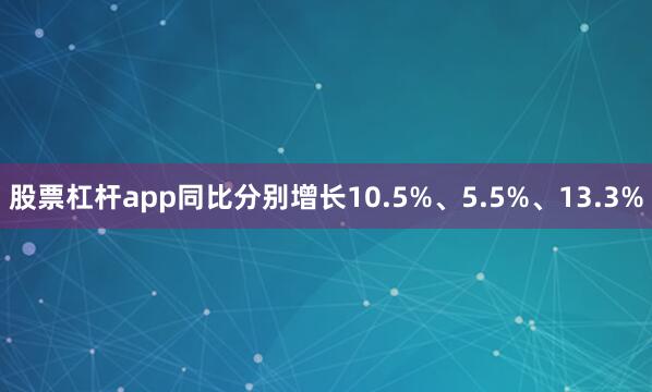 股票杠杆app同比分别增长10.5%、5.5%、13.3%